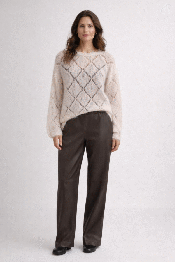 Ilgos odinės kelnės